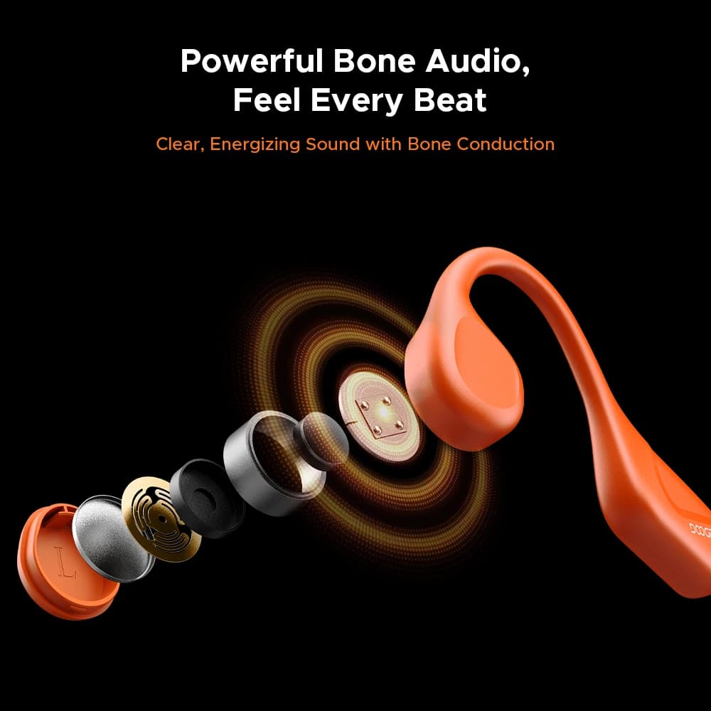 DOOGEE BoneBeat Run Ray Bone Conduction Headphones Waterproof Wireless Bluetooth Headset With Warning Light For Outdoor Sports - 4