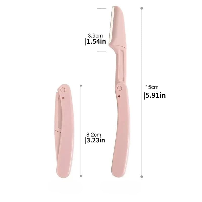 3 قطع مشذب حواجب للسيدات، مشكل حواجب، ماكينة حلاقة، أجهزة إزالة شعر الوجه للنساء، سكين جيب، مشذب حواجب، مزيل شعر - 5