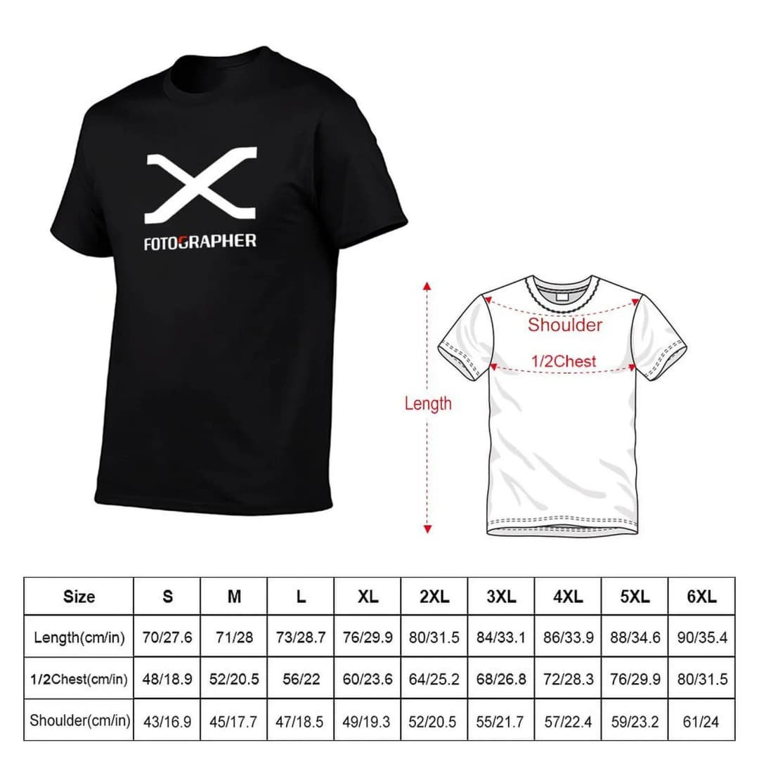 Fujifilm X T-Shirt t shirts for man pack white cotton t shirts man 100% t shirts for man graphic funny T-shirt - 2