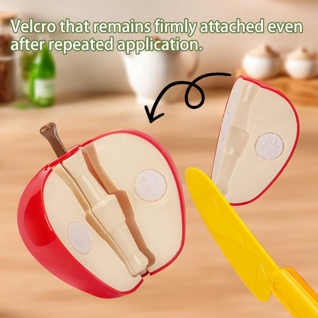 Cutting Play Food Toy for Kids Kitchen Pretend Fruit &Vegetables Accessories with Shopping Storage Basket Toy for Toddler Gift - 5