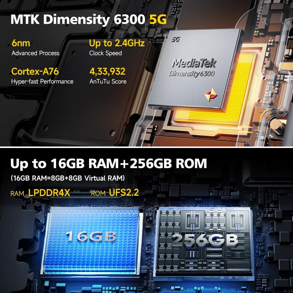 هاتف Ulefone Armor Mini 20T Pro 5G THERMAL BY FLIR® 4.7 بوصة متين هاتف ذكي بنظام Android 14 ذاكرة قراءة فقط 256 جيجابايت هاتف محمول تصوير حراري - 5