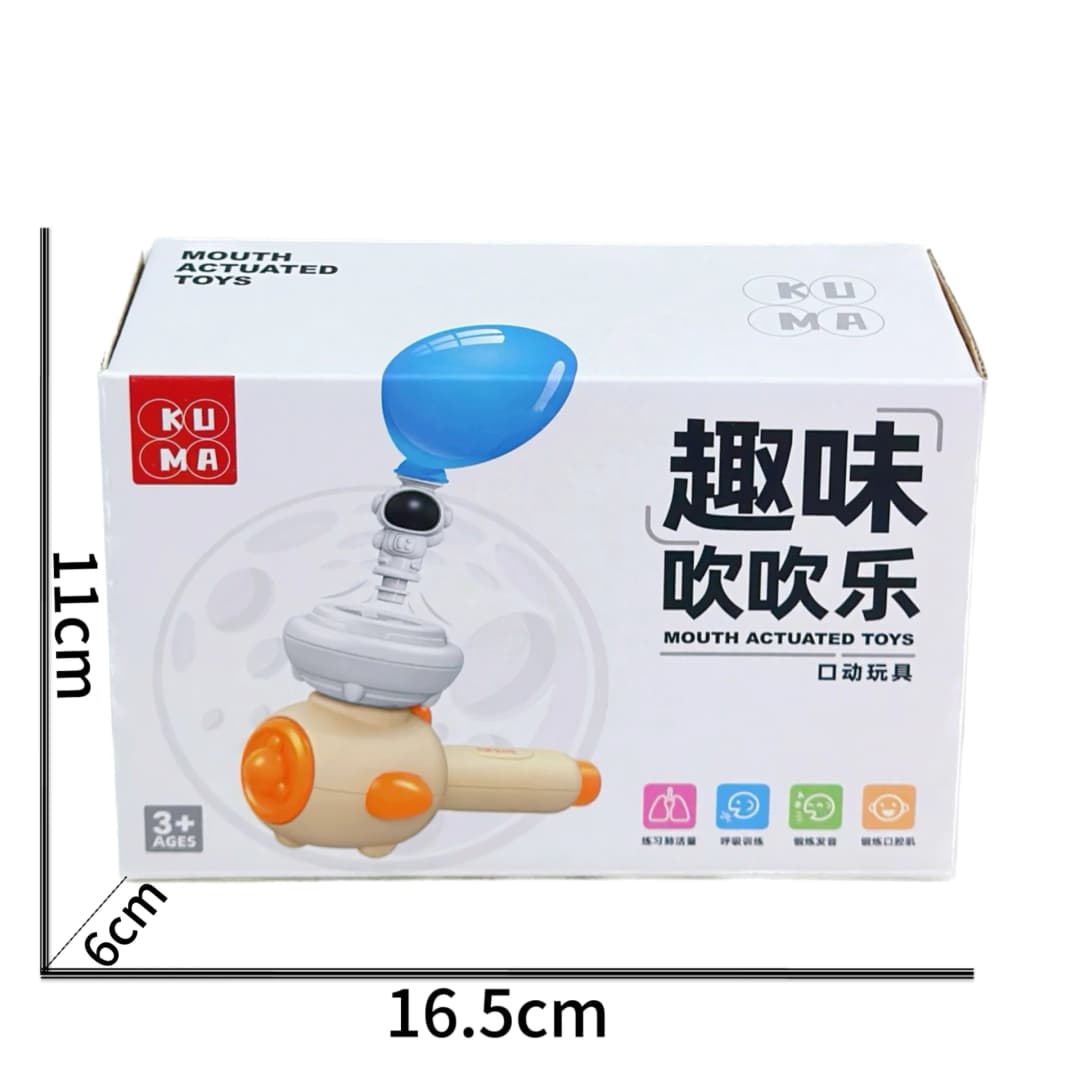 لعبة مونتيسوري للأطفال مع كرة صفير وأنبوب نفخ، لعبة حسية لتنمية المهارات الحركية الدقيقة، لعبة تعليمية ثلاثية الوظائف - 6