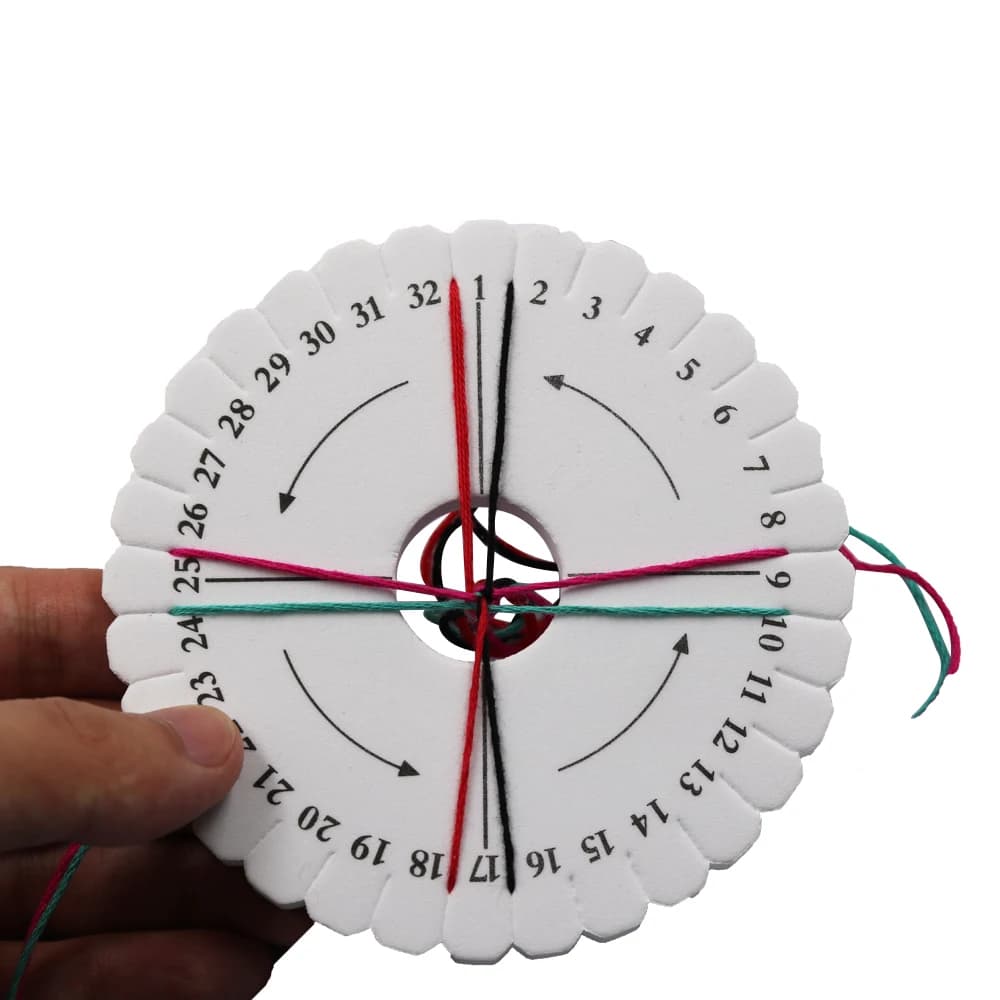 4 قطعة قرص تجديل مربع مستدير Kumihimo الديكور الحبل القرص تجديل لوحة مضفر سوار ذاتي الصنع تلوح في الأفق النسيج المجلس - 2