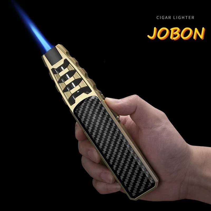 New Metal Outdoor Windproof Butane Gas Lighter Turbine Torch Blue Flame Strong Fire Pistol Kitchen BBQ Baking Camping Tools - 3