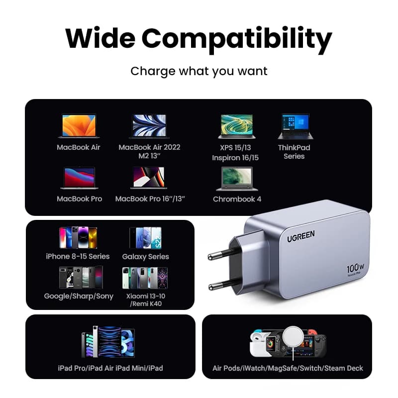 شاحن يو جرين 100 واط جان يو اس بي سي QC4.0 3.0 شحن سريع لماك بوك لابتوب تابلت شاحن سريع بي دي لايفون 17 16 15 برو - 5