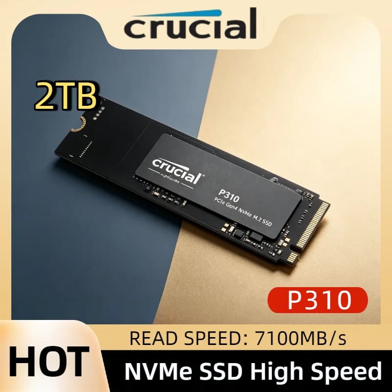 Crucial P310 1TB 2TB 2280 NVMe M.2 SSD PCIe Gen4 3D NAND Up to 7100 MB/s Internal Solid State Drive PC OEM Package Max