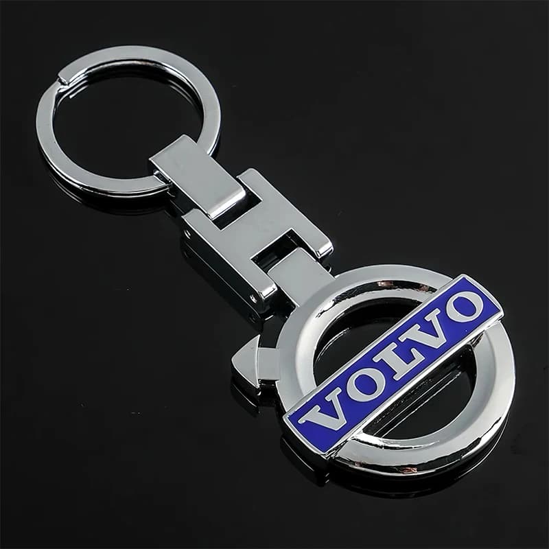 Car Tire Wheel Valve Cap Cover+Metal Car Key Chain Ring Keychain For Volvo V50 XC60 V40 XC90 S60 XC40 V60 V70 S90 Olestar AWD T6 - 5