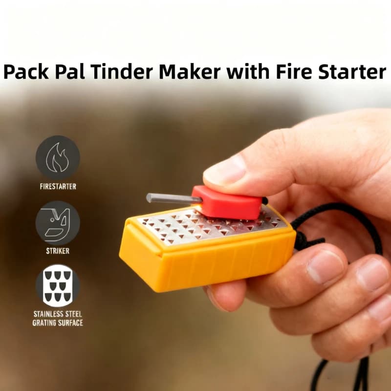 Lightweight Tinder Maker with Fire Starter: Portable Outdoor Survival Tool, Emergency Tinder Making & Cigarette Accessories Tool - 2