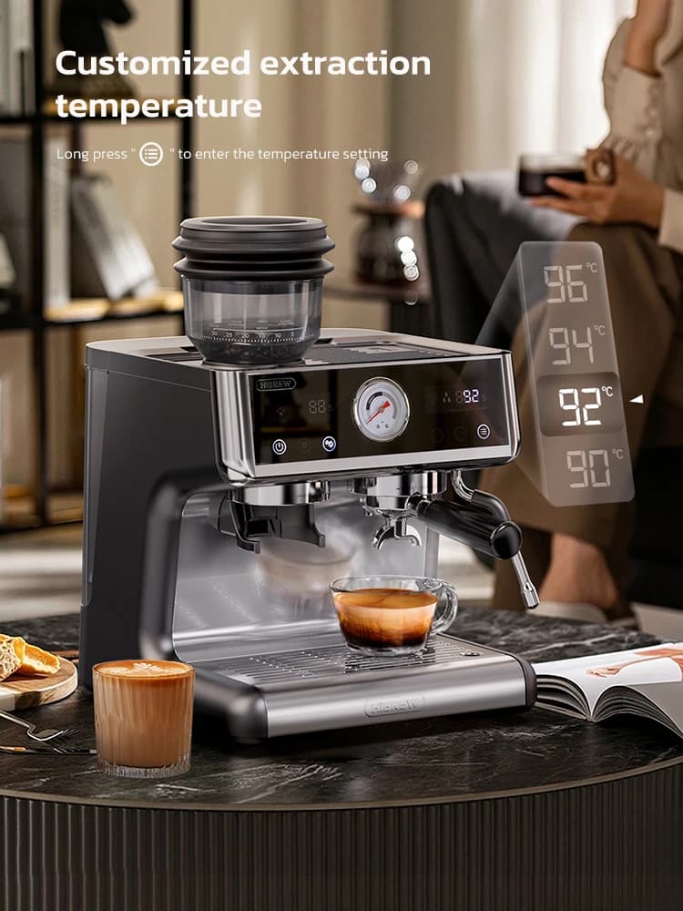 HiBREW Dual Boiler System Barista Pro 20Bar Bean to Espresso Cafetera Coffee Machine with Full Kit for Cafe Hotel Restaurant H7A - 3