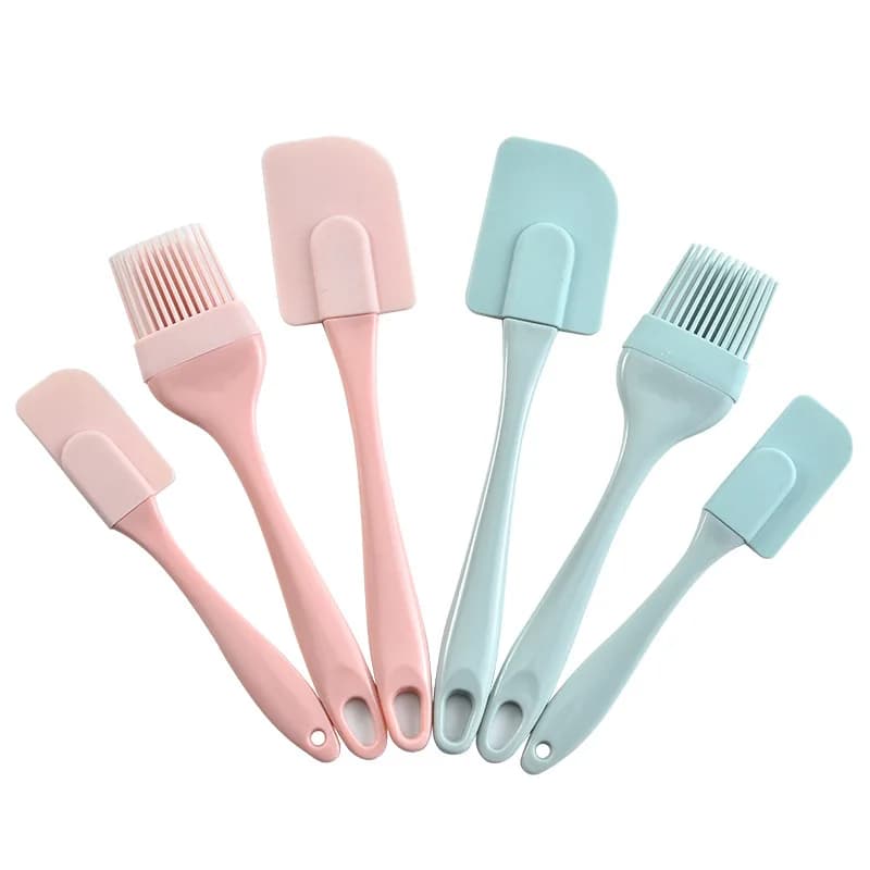 3PCS/Set Cream Scraper DIY Bread Cake Butter Spatula Mixer Oil Brush Kitchen Baking Tool Silicone Spatula Non-stick Kitchen - 2
