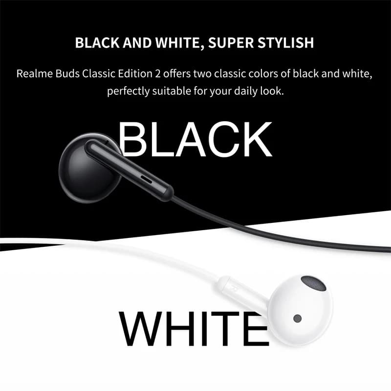 Realme Buds Classic Type-C RMA2005 Wired Earphone Semi-in-Ear Headset Computer Laptop Mobile Phone Universal HD Mic Call Earbuds - 3