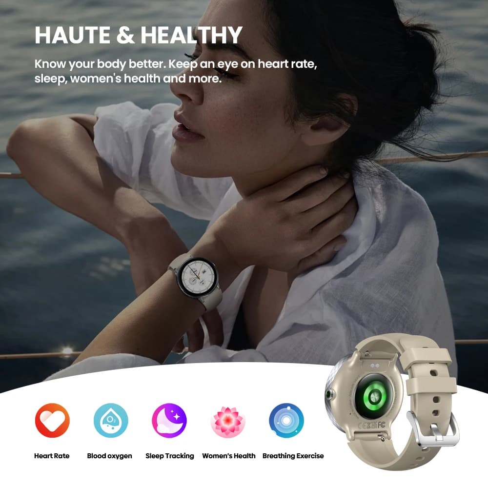 NEW 2025 Zeblaze Lily 2 Bluetooth Calling Smartwatch 1.2" AMOLED Screen Double Straps Health Monitoring Smart Watch for Women - 5