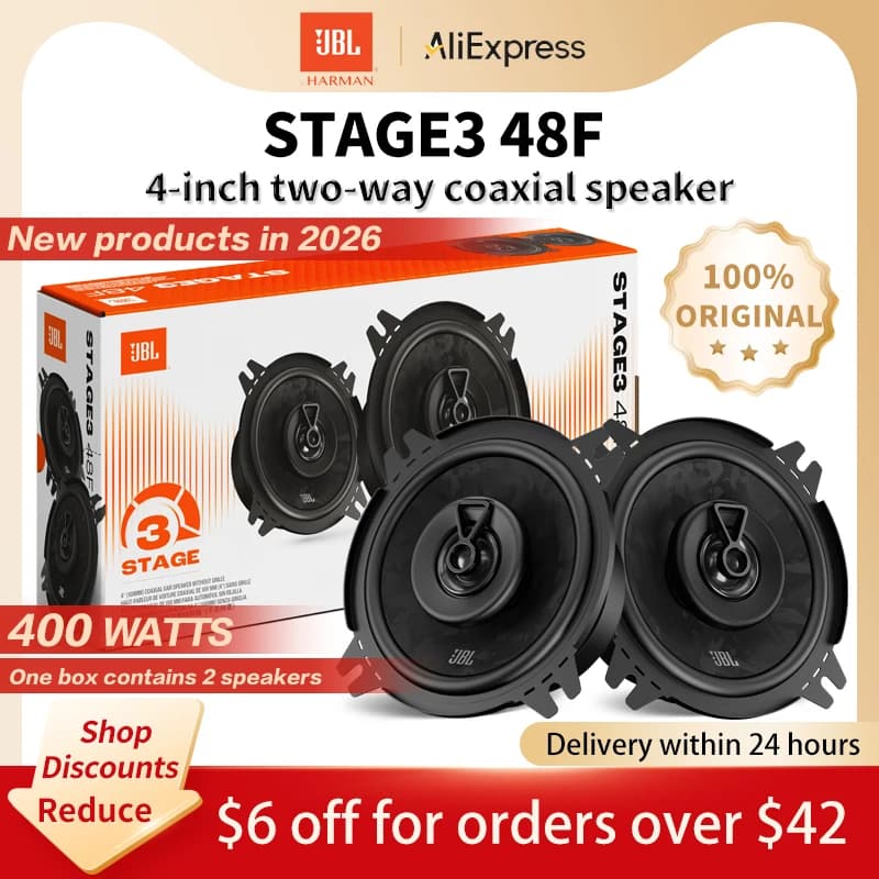 JBL car audio speaker 4-inch coaxial speakers 2-channel stereo speakers car subwoofer full-frequency tweeter and midrange