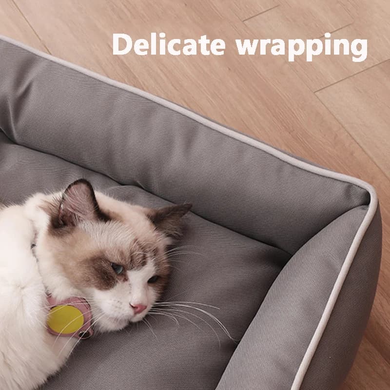 Four Season Square Dog Bed for Large Dog Mattress Bite-resistant Cat Bed Soft Thickened Dog Bed Waterproof Sofa Pet House - 3