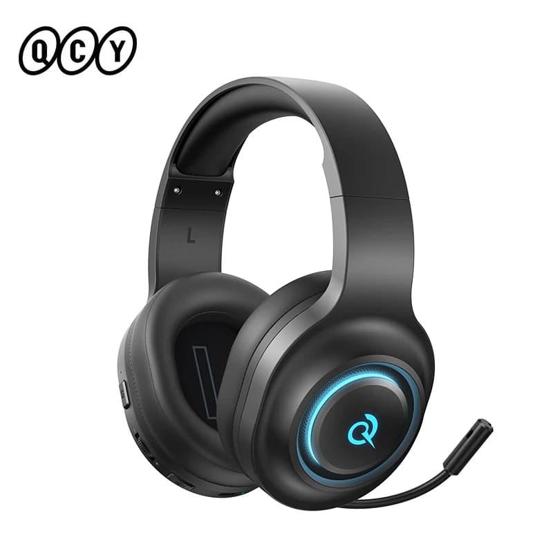 سماعات رأس QCY Heroad V200 للألعاب اللاسلكية بلوتوث 6.0 فوق الأذن 50 ملم مشغل 20 مللي ثانية تأخير منخفض RGB 240 ساعة - 6