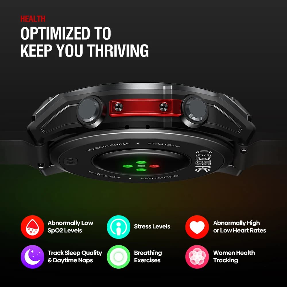 جديد 2025 Zeblaze Stratos 4 GPS Smartwatch 1.43 "AMOLED شاشة البوصلة مقياس الارتفاع الجوي مصباح يدوي الاتصال الصوتي ساعة ذكية - 3