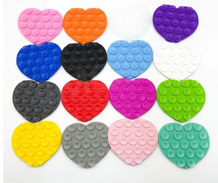 شكل قلب مصاصة دعم سيليكون مصاصة امتزاز قوي السيارات العالمي سيارة الهاتف المحمول وسادة ثابتة شفط كأس قوس - 3