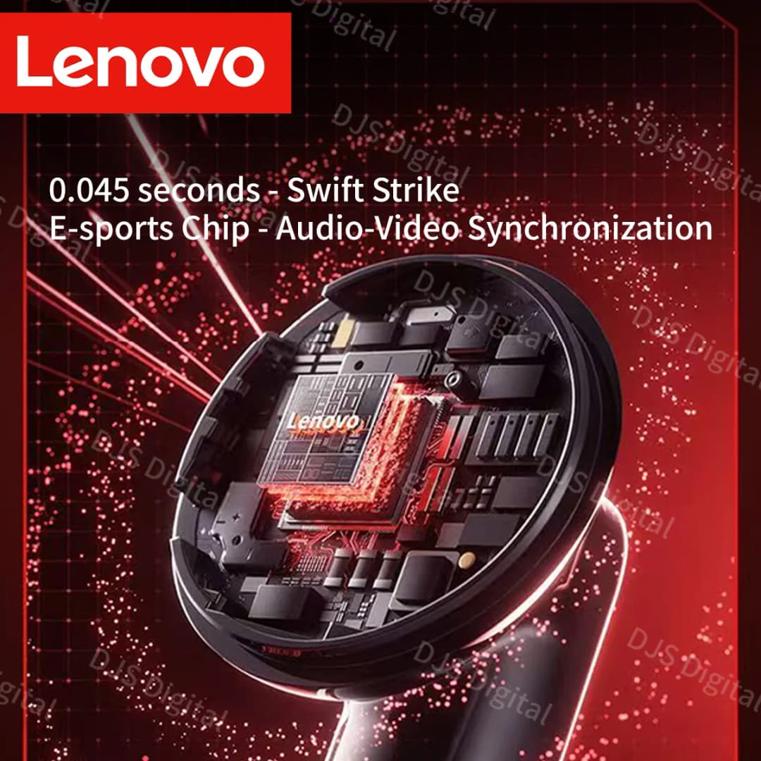 سماعات Lenovo EA189 الجديدة بلوتوث 6.0، سماعات أذن لاسلكية حقيقية، سماعات أذن داخلية، سماعات رأس ذات تأخير منخفض للألعاب، عمر طويل - 4