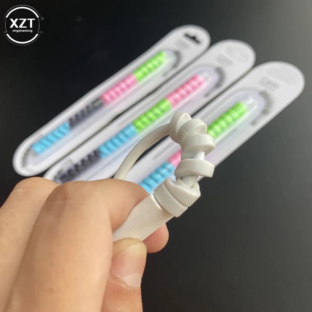 Mini المحمولة موبايل كبل شحن الهاتف حامي الشريط كابل لف المشبك ماوس USB شاحن كابل الطاقة لف - 5