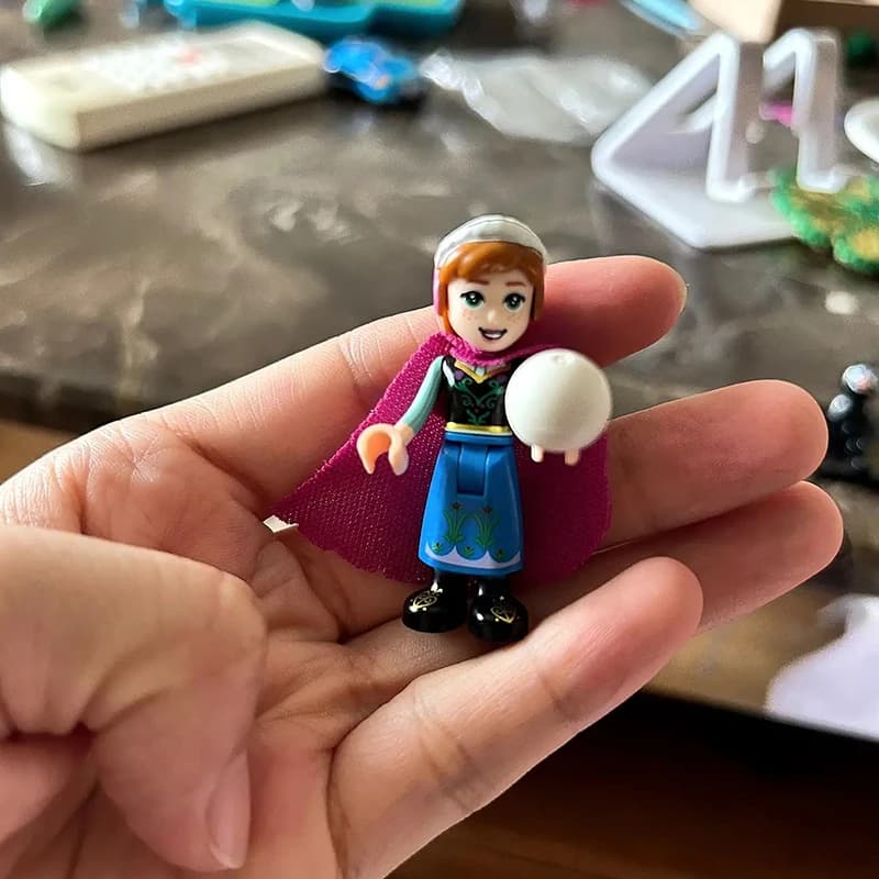 5 قطعة/المجموعة ديزني فروزن سلسلة الأميرة إلسا ميني فيجما 66006-66010 اللبنات نموذج لعب للأطفال - 6