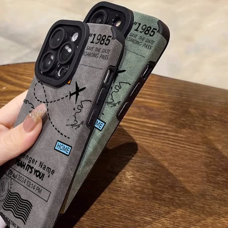 Airplane Flight Route Design Phone Case for iPhone 17 Air 16 15 14 13 12 11 Pro Max 7 Plus XS Max Shockproof Silicone Soft Cover - 6