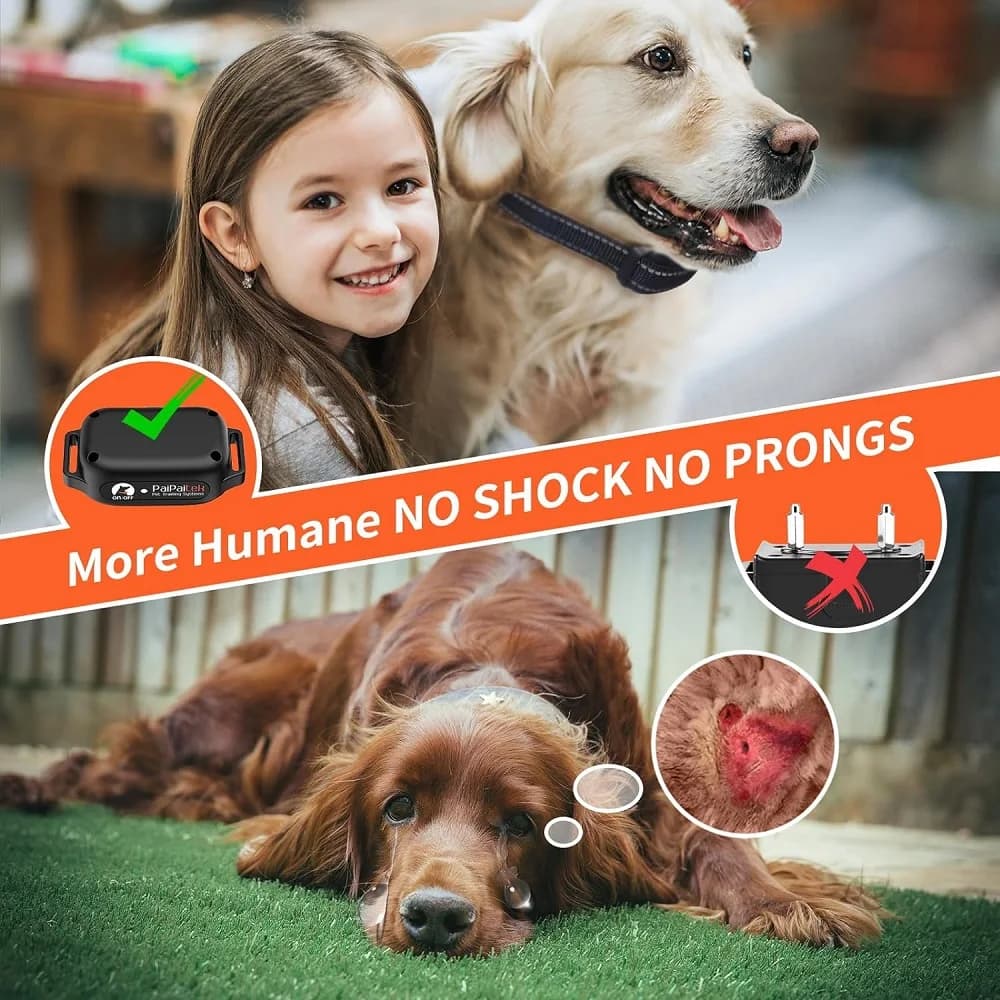 طوق تدريب للكلاب بدون صدمات، طوق اهتزاز مقاوم للماء حتى 1000 متر، طوق إلكتروني قابل لإعادة الشحن لجميع أحجام الكلاب - 2