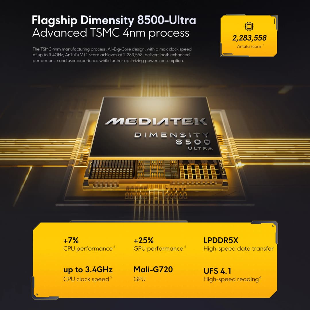 POCO X8 Pro 5G Global Version Smartphone Dimensity 8500-Ultra 6500mAh battery 6.59" 1.5K AMOLED display 100W HypeCharge NFC - 5