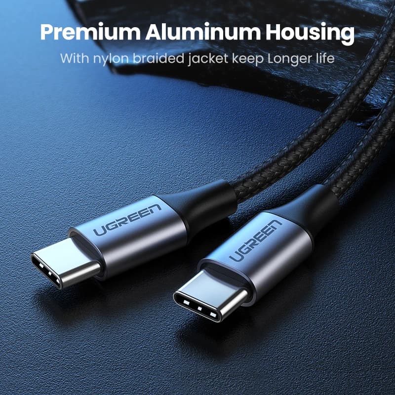 كابل يو جرين USB C إلى USB C، PD100W، كابل شحن سريع لماك بوك برو، آيباد برو 2020، سامسونج S20/S10 - 6