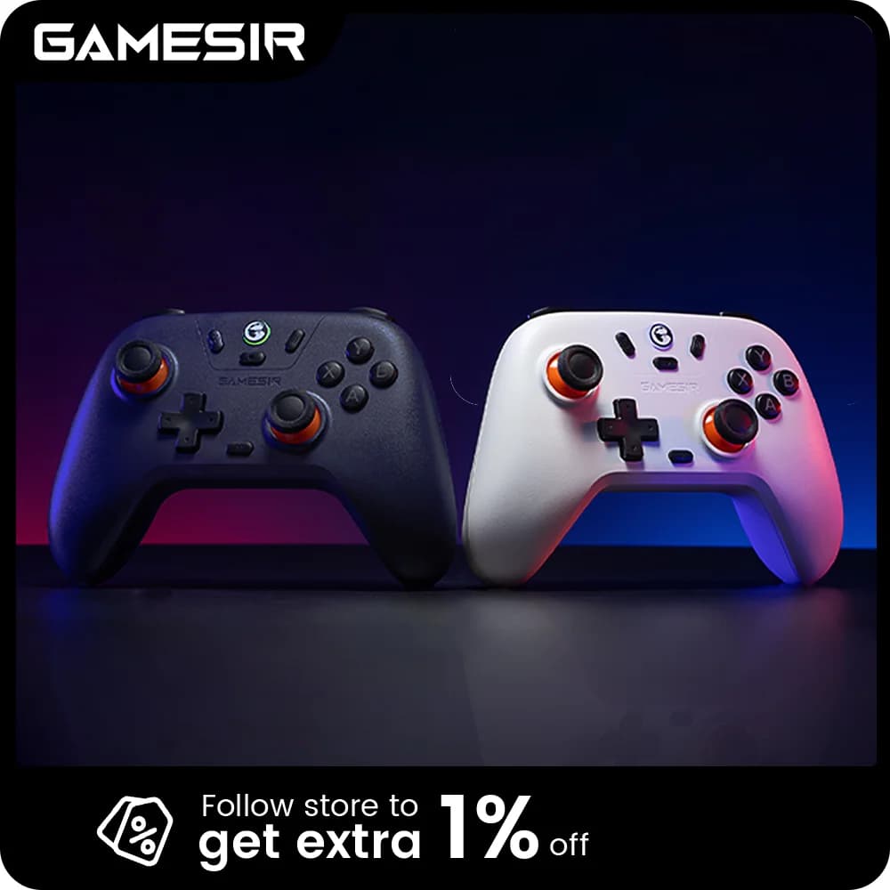 ذراع تحكم لاسلكي GameSir T4 Nova Lite لألعاب سويتش وأندرويد وآي أو إس والحاسوب وستيم مع عصا تأثير قاعة