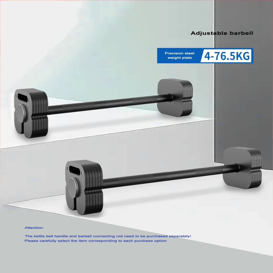 2026 Professional Pure Steel Adjustable Dumbbell 4kg-102kg Fast Adjustable Dumbbell 2kg Incremental Square Plug-in Dumbbell - 4