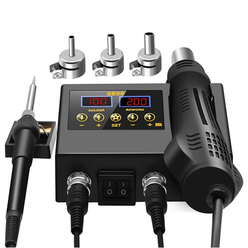 8898 Soldering Station Portable Digital Hot Air Gun BGA Rework Solder Station Hot Air Blower Heat Gun Desoldering VS 8586D 8586 - 3