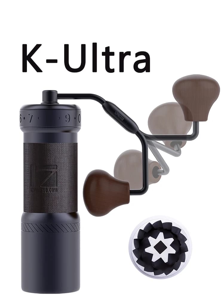 1Zpresso KUltra مطحنة قهوة يدوية محمولة 48 ملم شفرات من الفولاذ المقاوم للصدأ