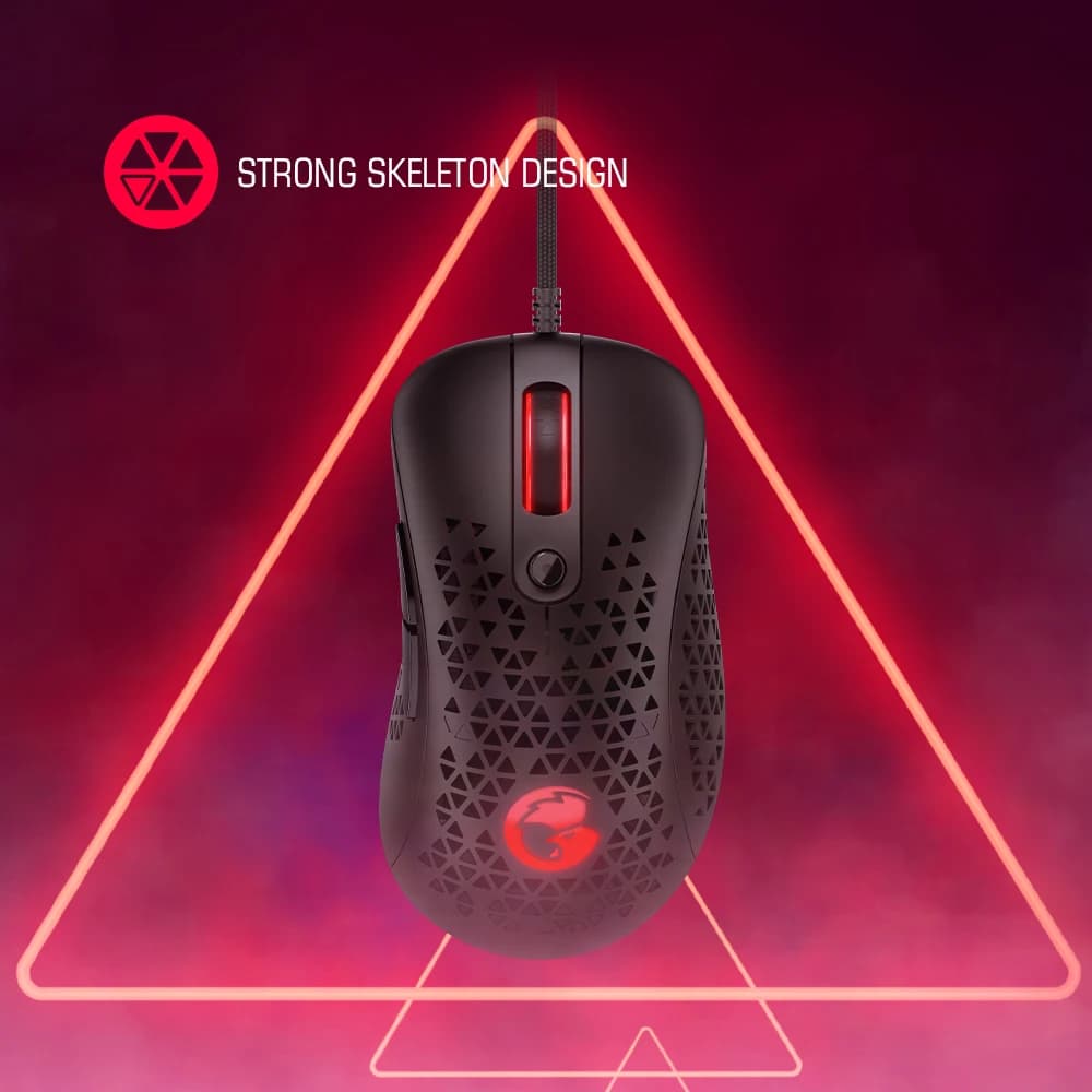 فأرة ألعاب سلكية GameSir GM500 خفيفة الوزن، مستشعر بصري PMW33600، دقة 12000 DPI - 2
