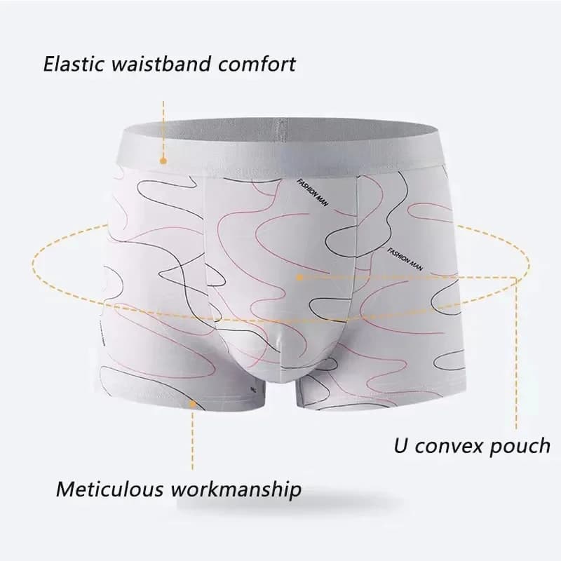 3 Pieces Men Boxers Sports Underwear Underpants Shorts 2XL 3XL 4XL Simple Line Breathable Fashion Sports Fitness - 5