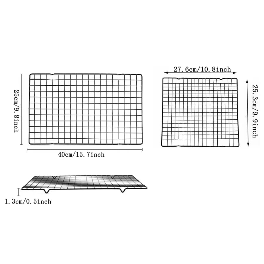 رف تبريد من الفولاذ المقاوم للصدأ متعدد الأغراض ، شواية مطبخ ، أدوات خَبز فرن طبخ ، خبز البسكويت ، البيتزا ، الكيك ، 1 * * - 6
