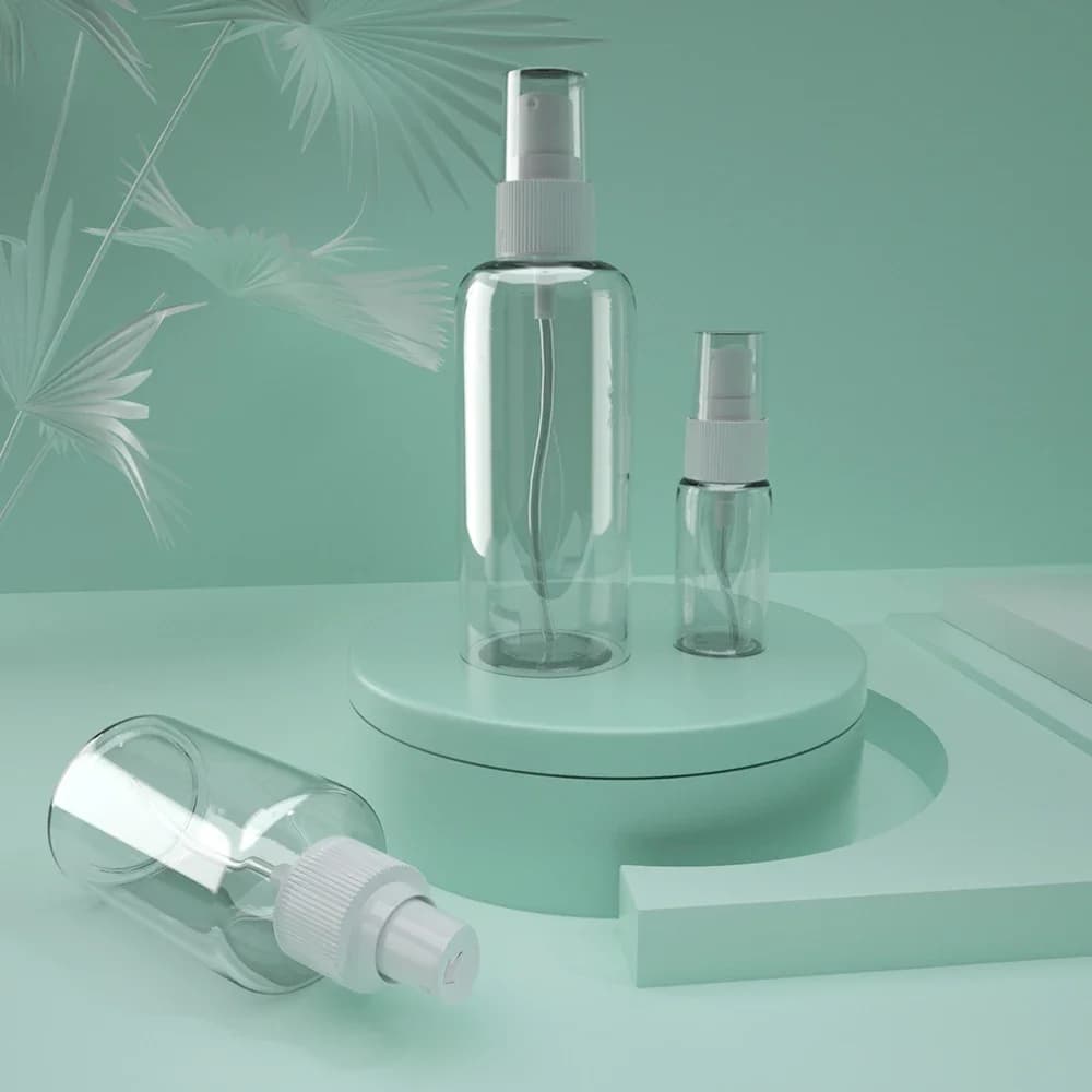 زجاجة عطر قابلة لإعادة التعبئة بخاخ محمول للسفر زجاجات صغيرة فارغة عبوة رذاذ عطر بلاستيكية 10 مل 30 مل 50 مل 75 مل 100 مل