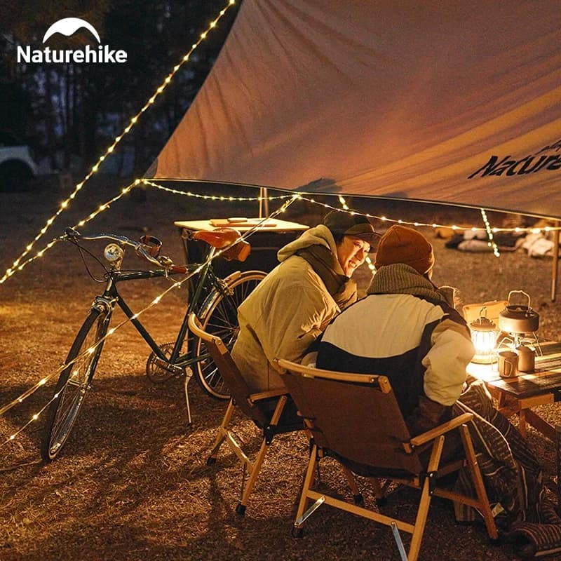Naturehike 10m Camping String Light Ip44 Waterproof 8 Modes Atmosphere Party Lighting Warning String Lamp Outdoor Tent Lantern - 5