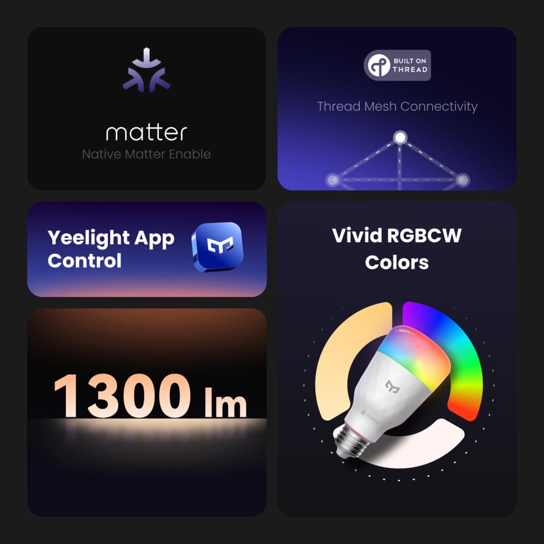 Global Yeelight D1 Smart LED Bulb Color E27 Dimmable 2700-6500K Bluetooth Connected Voice Control For Apple Home Google Alexa - 2