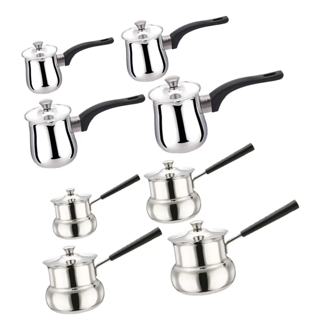 إبريق قهوة مع مقبض ومقلاة إذابة الزبدة - مناسب للتخييم والمنزل والمكتب والمطعم - 2