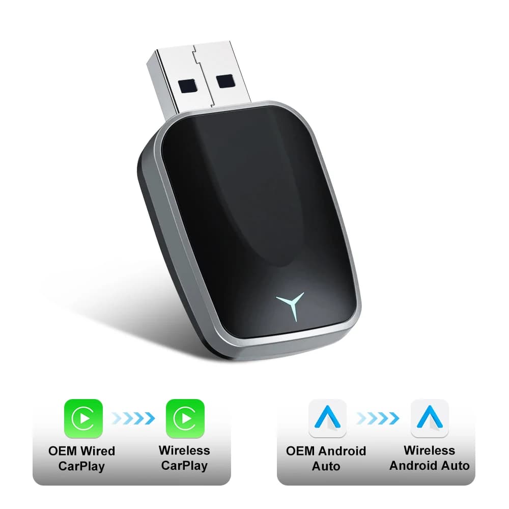 محول كاربلاي أندرويد أوتو لاسلكي جديد صندوق صغير ذكي توصيل وتشغيل محول لاسلكي عالمي لسيارات نيسان - 4