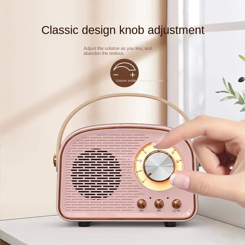 Retro Mini Bluetooth Speaker DW21 Classical Music Player Sound Stereo Subwoofer Portable Decoration Speakers Home Music Player - 2