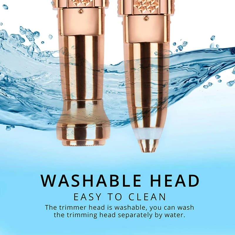 2 في 1 ماكينة إزالة الشعر الكهربائية النسائية قابلة للشحن عبر USB محمولة لإزالة شعر البكيني بدون ألم وتشذيب الحاجبين والوجه - 4