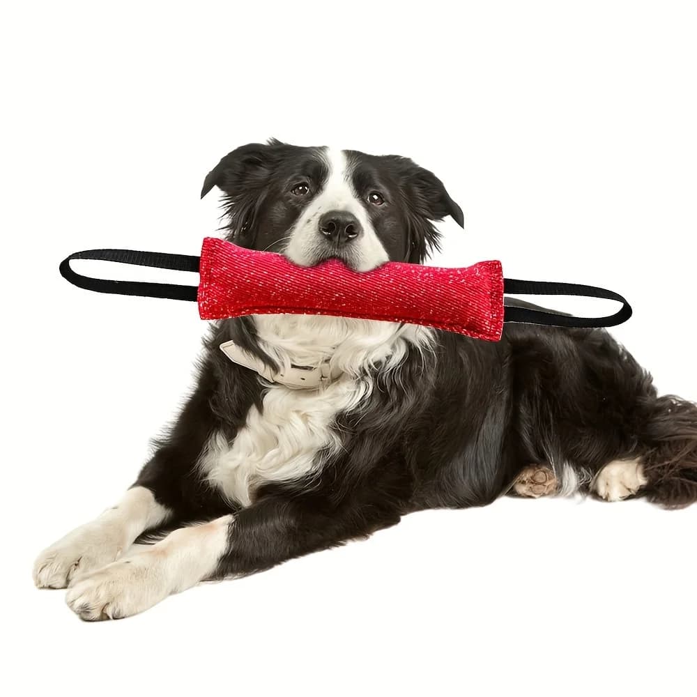 Dog Training Bite Stick Double Handle Interactive Toy Teeth Grinding Dog Training Stick Pet Dog Training Jute Sleeve Dog Toys - 3