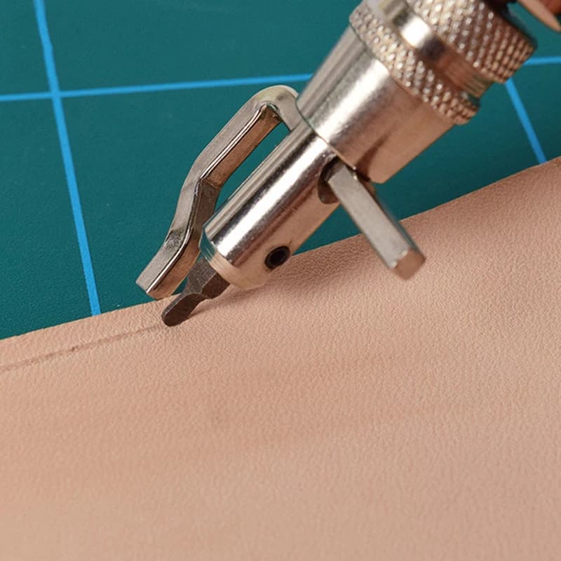 7 in 1 Professional Leather Craft Adjustable Stitching and Slotting Crease Leather Tools DIY Handmade Multifunctional Trimmer - 3