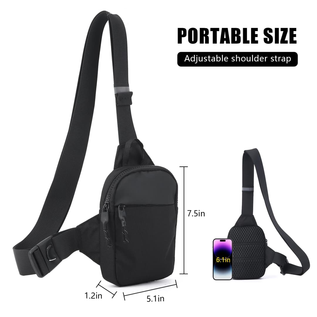 2024 New Sports Chest Bag Men's Small Size Backpack Women Mobile Phone Messenger Bag Mobile Phone Waist Bag Mini Fashion Satchel - 5