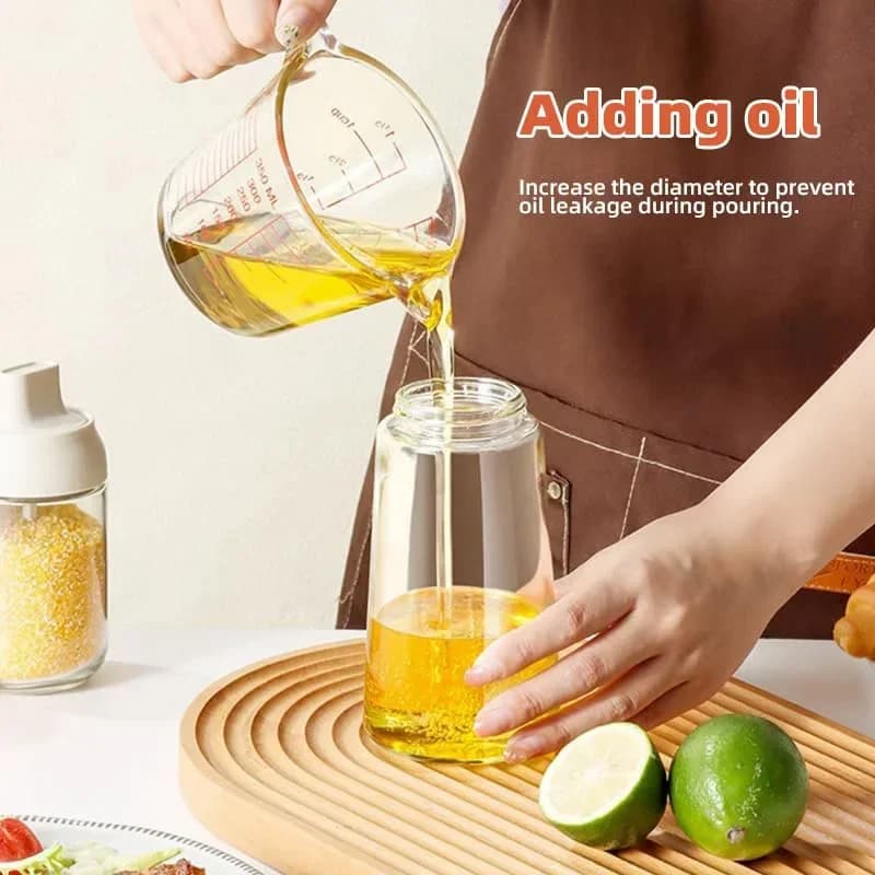 2 in 1 Pour Spray Sprayer Kitchen Fryer Air Spray Oil Dispenser Bottle for Olive Oil Cooking Frying BBQ Camping Large Capacity - 3