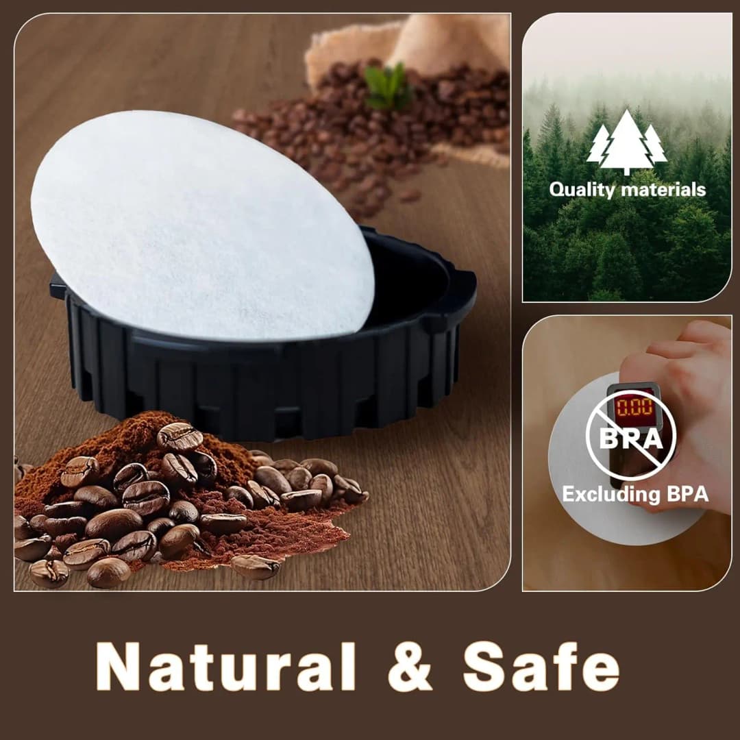 فلاتر قهوة مستديرة، متوافقة مع صانع القهوة Aeropress Bialetti Moka Pot صانع الإسبريسو Bialetti Moka Pot (500 قطعة/1000 قطعة) - 4