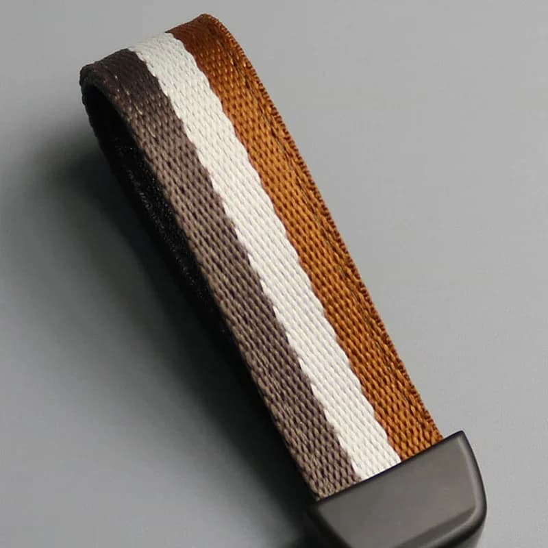 سلسلة مفاتيح السيارة الفاخرة من جلد الخراف عالية الجودة لحلقات المفاتيح حامل الجلود الاصطناعية الكانتارا قلادة حقيبة سحر هدية عيد الميلاد للزوجين - 4