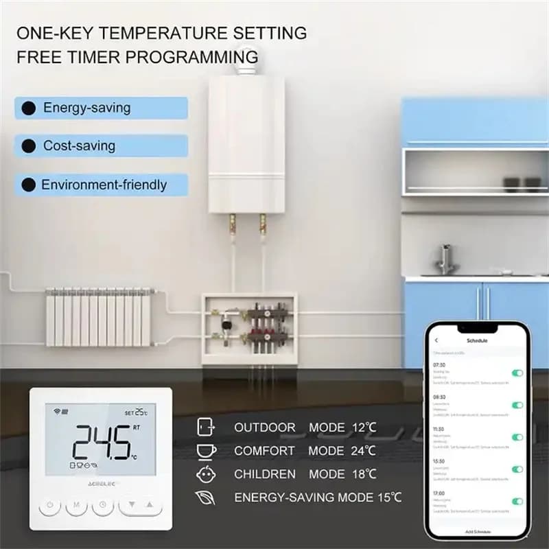 Tuya Smart Floor Heating Wifi Thermostat For Water Room Temperature Remote Controller Google Home\Aleax - 3