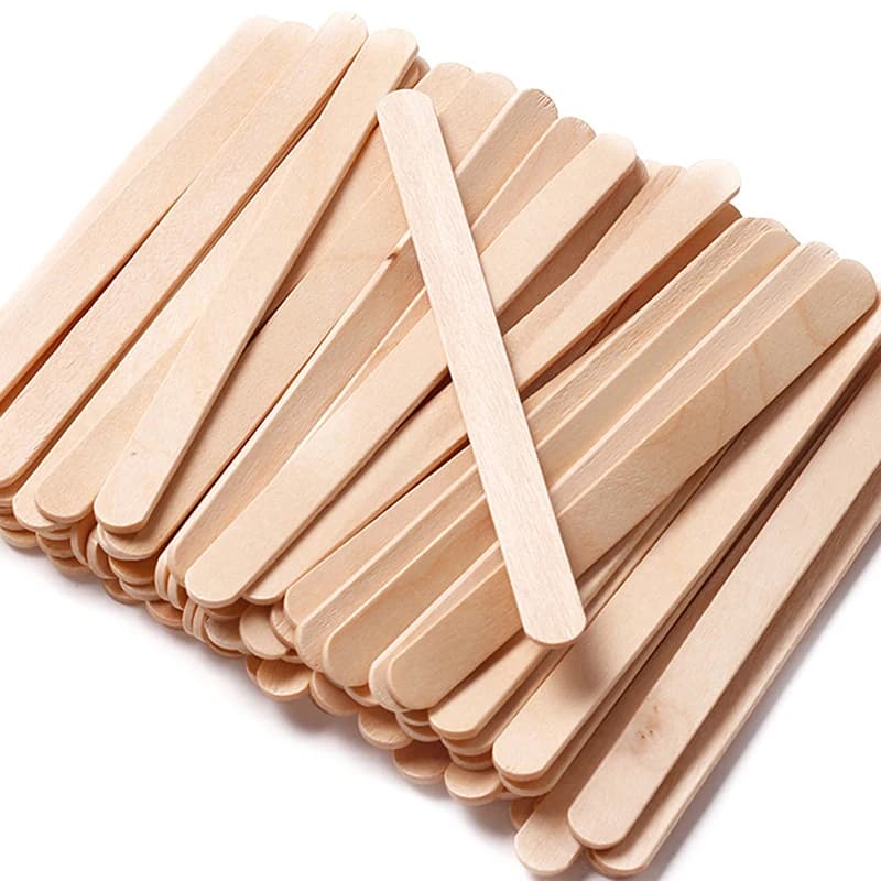100PCS Disposable Wooden Hair Removal Wax Stick Woman Body Depilation Spatula Applicators Wood Tongue Depressor Beauty Tools - 2